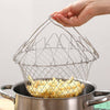 3 in 1 Folding Chip Fryer Basket Fries Fruit Pan Stainless Steel Multi-use Item