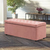 Velvet Ottoman Stool Chest Sturdy Book Toy Storage Box Window Seat Hallway Chair