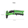 HEAVY DUTY POP RIVET RIVETING GUN HAND RIVETER TOOL + 4 HEAD NOZZLES NEW
