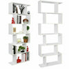 Wooden White S Shape Storage Display Unit Bookcase Bookshelf Room Divider Decor