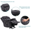 Power Massage Lift Recliner Chair Electric Armchair with Heat for Elderly Grey