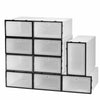 24PCS Plastic Flip Shoe Storage Box Organiser Transparent Stackable Foldable