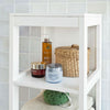 Tall Bathroom Storage Cabinet with 3 Shelves and 2 Drawers FRG126-W,UK