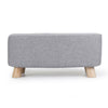 Linen Fabric Footstool Foot Rest Stool Pouffe Ottoman Seat Living Room Furniture