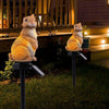 LED Solar Powered Garden Lights Owl Animal Rabbit Lawn Ornament Waterproof Lamp