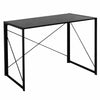Black Folding Computer Desk Wooden Top Foldable Study Table Laptop Home Office
