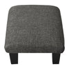 Footstool Fabric Linen Ottoman Bench Seat Foot Rest Stool House Chair Dark Grey