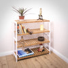 4 Tier Natural Bamboo Shoe Rack Stand Shelf Hallway,Bedroom, Storage Organiser