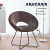 Home Dining Chair Velvet Chair Fabric Armchair Shell Stitched Back Living Room