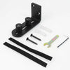 Closet Track System Home Kit Sliding Rail Barn Door Hardware Steel Roller Black