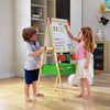 Kids Easel Wooden 2in 1 Blackboard Whiteboard White Drawing Writing Chalk Board
