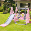 Toddler Garden Swing Slide & Climber Kids Baby Home Outdoor Playground Toy Pink