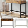 COMPUTER DESK WITH 2 STORAGE DRAWERS HOME OFFICE STUDY WRITING DESK WOODEN TABLE
