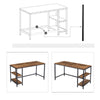 HOOBRO Computer Desk Large Office Desk Sturdy Writing Table Workstation Vintage