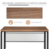 Large Home Office Desk Industrial Brown Laptop Study Workstation Table Vintage