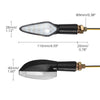 4X Motorcycle Mini Turn Signal Lights Amber Indicator Lamp M10 Universal 12V