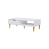 Modern Minimalism Storage Coffee Table Wooden Living Reception Room w/ Drawer