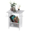 White Bedside Table Cabinet Side End Table Tea Coffee Lamp Plant Stand Organizer