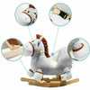 Grey Rocking Horse Toys Animal Rider Toys for 6-36 months Kids Safe Belt Donkey
