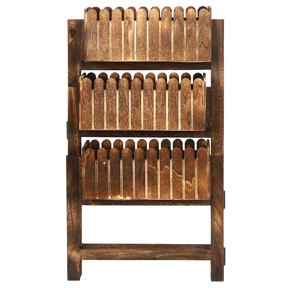 Retro Creative Wooden Plant Flower Pot Display Stand Shelf Storage Rack Holder