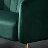 Emerald Green Velvet 2 Seater Sofa Couch Settee Oyster Shell Tub Chair Armchair