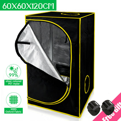 60X60X120CM 600D Hydroponics Indoor Grow Tent Kit Garden Grow Bud Dark Room Box