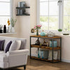 Industrial Style Console Table Storage Unit Shelf Bookcase Hallway Living Room