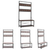 Industrial Steel Clothes Rail Rack Stand Rustic Wood Retro Vintage Garment 180cm