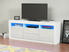 Modern 160cm TV Unit Cabinet Stand - Matt Body & High Gloss Doors RGB LED Lights