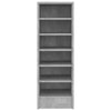 Home Shoe Cabinet Concrete Grey 31.5x35x90 cm Chipboard