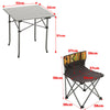 Camping Table 4 Chairs Set Foldable Outdoor Garden BBQ Dining Furniture Portable