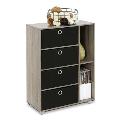 Furinno Andrey Multipurpose Storage Cabinet with Bin Drawers