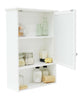 Grade A - Single Mirror Bathroom Cabinet Cupboard Door Open Shelf Storage Unit