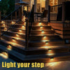 8X LED Solar Powered Fence Wall Lights Step Path Decking Garden Colorful Lamps V