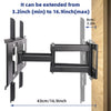 32-65" Heavy Duty Wall TV Mount Flexible Full Motion Swing Dual Long Arm Bracket
