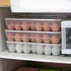 34 Grid Egg Food Container Eggs Refrigerator Storage Box Crisper Clear Portable