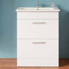 Modern Bathroom Vanity Unit with Basin Sink Storage Cabinet Furniture 600 White