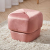 Velvet Footstool Pouffe Round Footrest Makeup Dressing Table Stool Shoe Changing