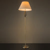 Barley Twist Traditional Floor Lamp - Antique Brass With Cream Shade