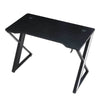 Gaming Desk LED Racing Table Headphone Hook Home Office Computer Desk BlacK