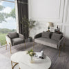 Mushroom Pleated Velvet Living Bedroom Loveseat Sofa Armchair 1/2 Seater Compact