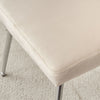 Velvet Dining Chairs Set of 2 Upholstered Seat Accent Chair Kitchen Chairs Beige
