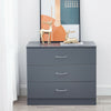 Grey Chest of Drawers Bedside Table Cabinet Nightstand 3 Drawer Bedroom Storage