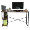 Retro L-shaped Computer Desk Corner PC Table Workstation w/ Shelves Home