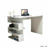 White Large Gaming Computer Desk With Bookshelf Study PC Writing Table Laptop