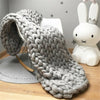 Warm Handmade Bulky Soft Chunky Knit Bed Sofa Blanket Thick Knitted Throw