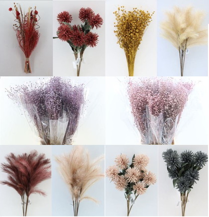 Stunning Selection of Artificial & Dried Flowers For Home Decor, Stems & Bunches