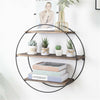 50cm Round 3 Tier Floating Shelves Wall Mount Book Display Decoration Shelf Rack