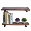 2pc Industrial Iron Pipe Shelf Wall Mounted Storage Display Floating Bookcase UK