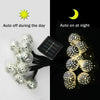 30LED Moroccan Solar Garden Metal Ball String Lights Hanging Fairy Light Outdoor